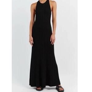 DISSH OLYMPIA BLACK knit maxi dress Size S